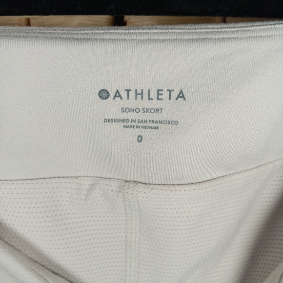 Athleta Cream Soho Skort 0 Xs Pockets EUC - Picture 5 of 6